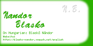 nandor blasko business card