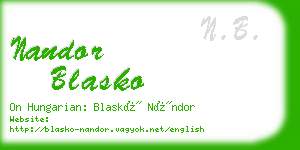 nandor blasko business card